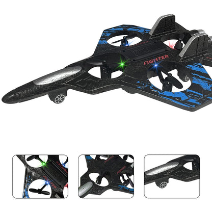 X33 Fighter Aircraft Drone – RC Quadcopter with LED Lights