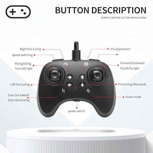 X33 Fighter Aircraft Drone – RC Quadcopter with LED Lights
