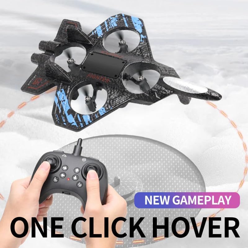 X33 Fighter Aircraft Drone – RC Quadcopter with LED Lights
